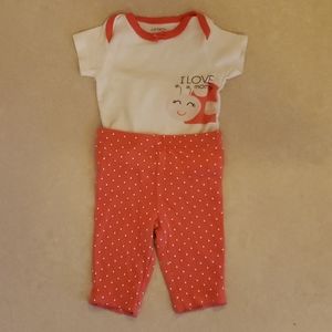 2 piece onesie and pants outfit